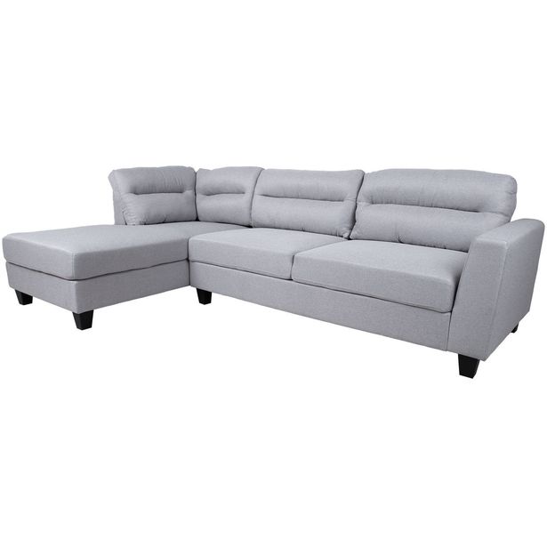 Corner sofa HELSINKI LC, light grey