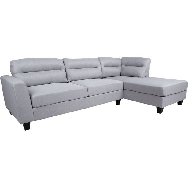 Corner sofa HELSINKI RC, light grey