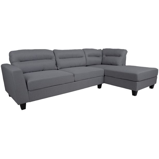 Corner sofa HELSINKI RC, dark grey