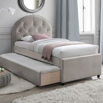 Sänky Home4You LARA 90x205 cm, samppanja, beige