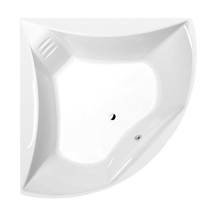 Kylpyamme Interia Bermuda + tukikehys, 165x165x490 mm, valkoinen