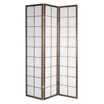 3-paneelinen tilanjakaja Home4You Oriental ruskea, Verkkokaupan poistotuote