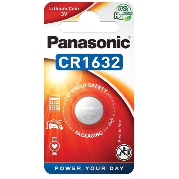 Paristo Panasonic Coin Lithium CR-1632EL, 1kpl/pkt