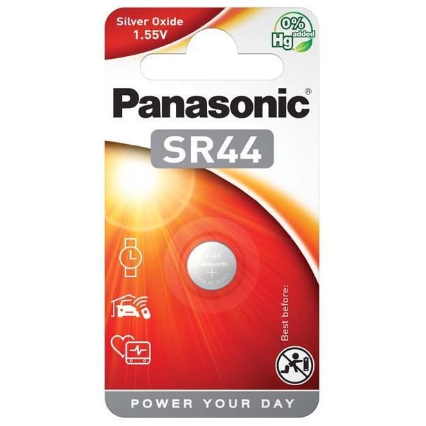 Paristo Panasonic Silver Oxide SR-44EL, 1kpl/pkt