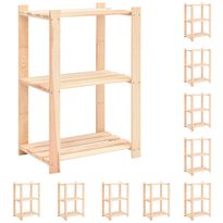 3-kerroksiset varastohyllyt 10 kpl 60x38x90cm 150kg