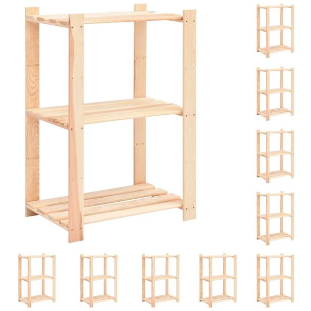 3 kerroksiset varastohyllyt 10 kpl 60x38x90cm 150kg