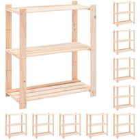 3-kerroksiset varastohyllyt 10 kpl 80x38x90cm 150kg