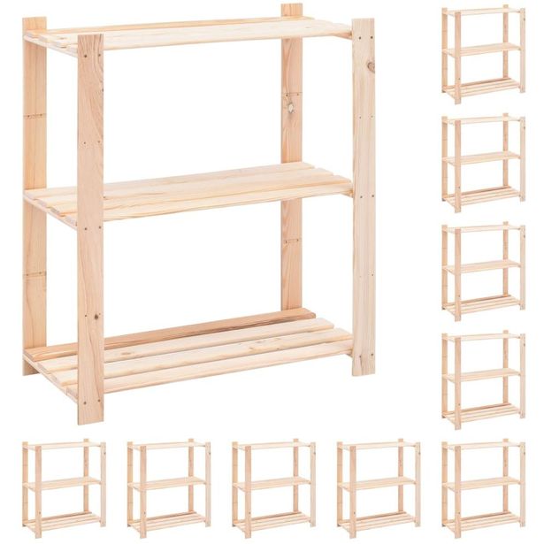 3 kerroksiset varastohyllyt 10 kpl 80x38x90cm 150kg