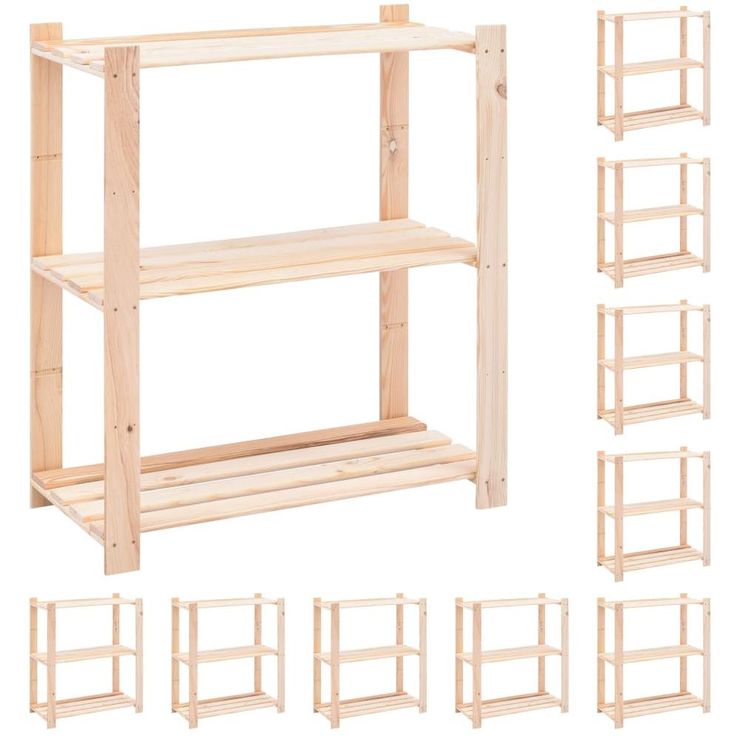 3 kerroksiset varastohyllyt 10 kpl 80x38x90cm 150kg