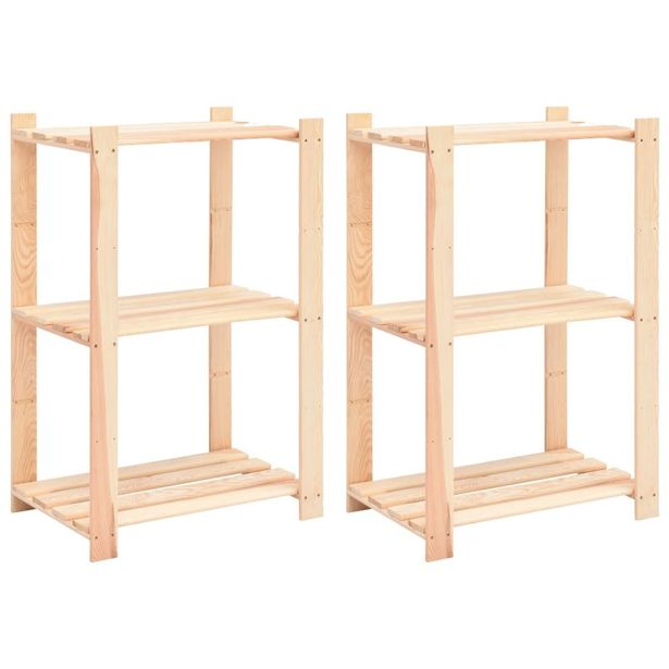 3 kerroksiset varastohyllyt 2 kpl 60x38x90 cm 150kg
