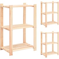 3-kerroksiset varastohyllyt 3 kpl 60x38x90 cm 150kg