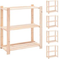 3-kerroksiset varastohyllyt 5 kpl 80x38x90 cm 150kg