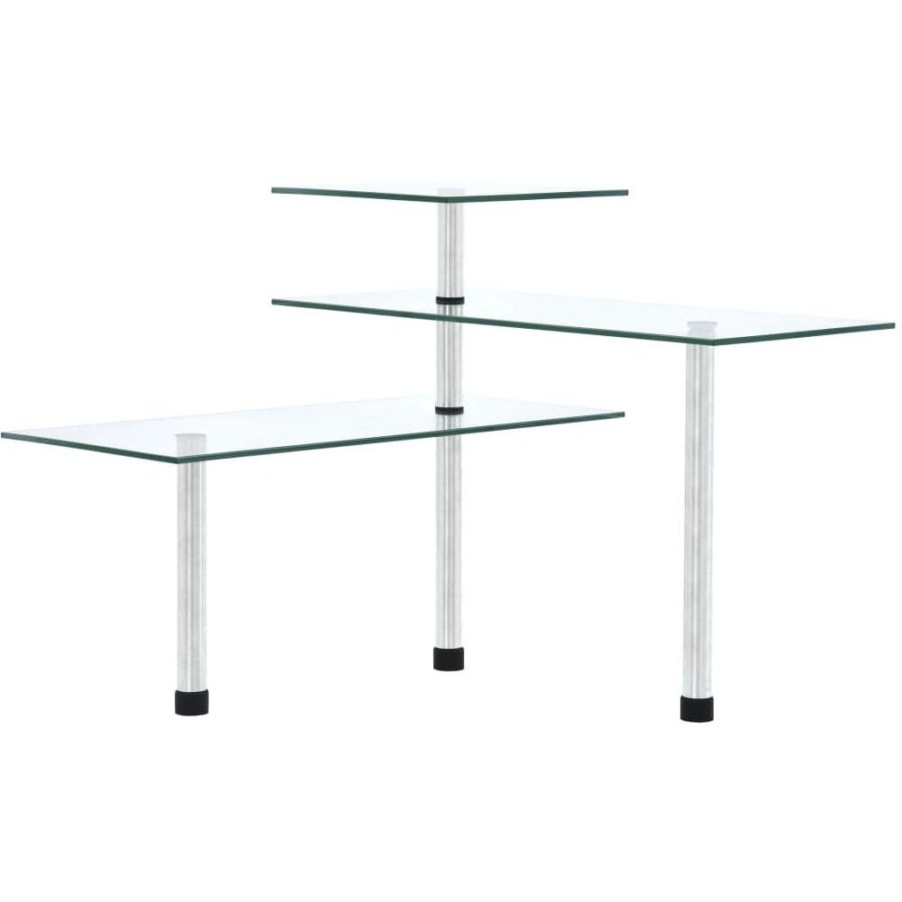 3-tasoinen keittiön kulmahylly karkaistu lasi