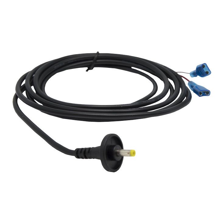 Virtakaapeli Genzo, 6V/12V, paraply-liitin, keltainen, 2 m