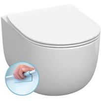 WC-istuin Kerasan Flo Rimless, seinämalli, valkoinen