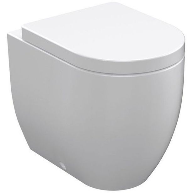 WC-istuin Kerasan Flo S/P-lukko lattiamalli valkoinen