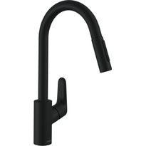 Keittiöhana Hansgrohe M41 240 2jet, ulosvedettävä juoksuputki, musta