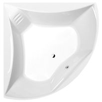 Kylpyamme Interia Bermuda + tukikehys, 155x155x470 mm, valkoinen
