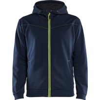 Huppari Blåkläder 3363 vetoketjulla, tumma mariininsininen/huomiokeltainen