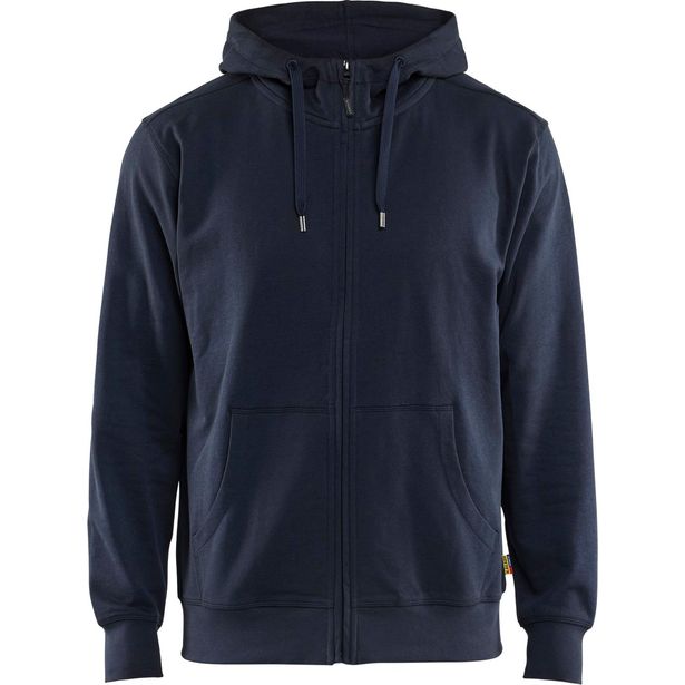 Huppari Blåkläder 3366-1158 vetoketjulla, 100% puuvillaa