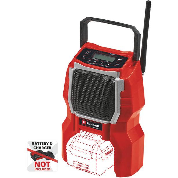 Akkuradio Einhell PXC TC-RA 18 Li BT Solo, Bluetooth 5.0, 18V, ilman akkua