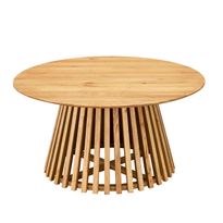 Sohvapöytä Home4You Slatted, ø80cm, jalava