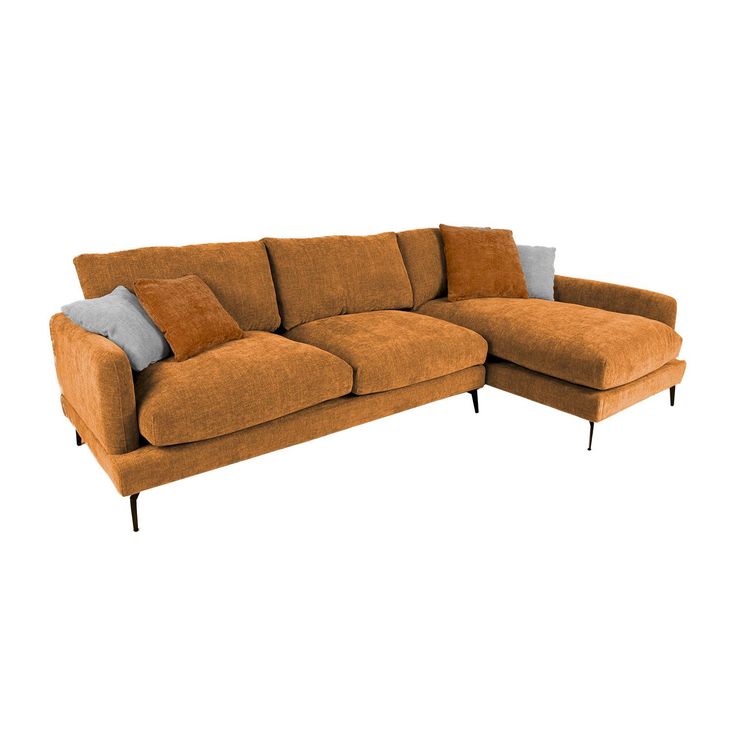 Kulmasohva Home4You Daisy 292x162cm, oikea, ruskea