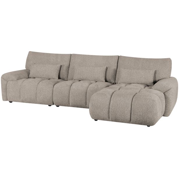 Corner sofa BARBARA RC, light brown