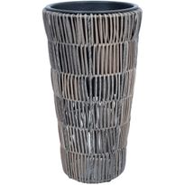 Kukkateline Home4You WICKER Ø28xK50 cm, harmaa