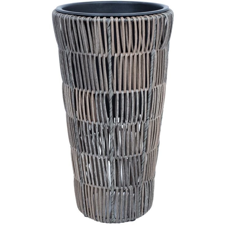Plant holder WICKER D28xH50cm, grey