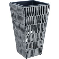 Kukkateline Home4You WICKER 28x28xK50 cm, harmaa