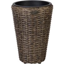 Kukkaruukku Home4You WICKER Ø28xK40 cm, ruskea