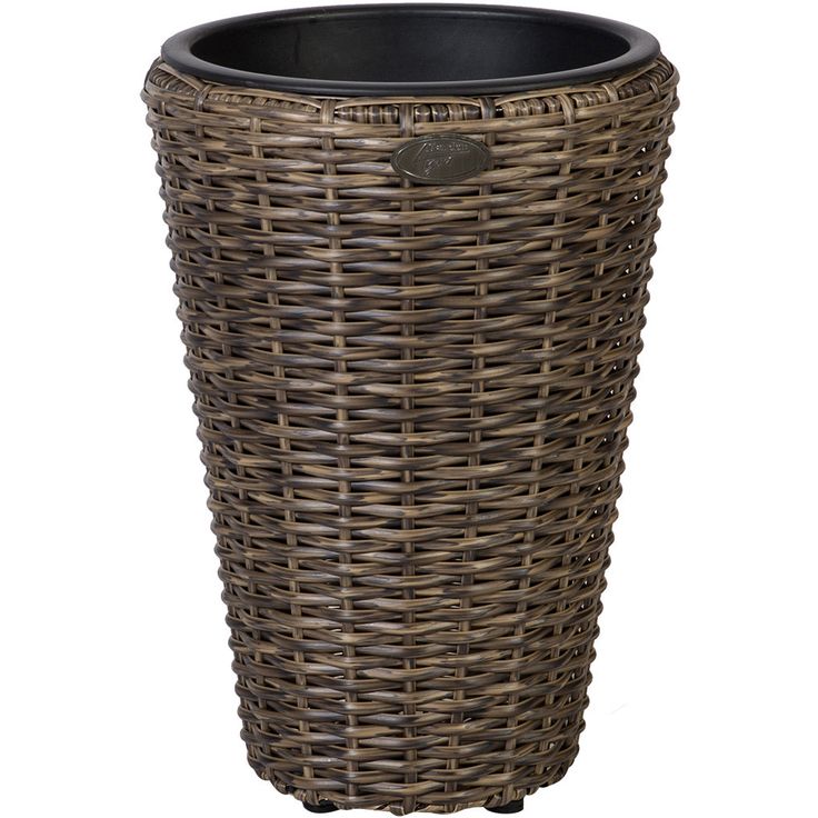 Plant holder WICKER D28xH40cm, dark brown