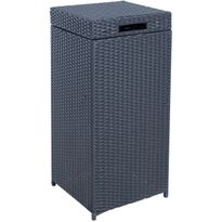 Roskakori Home4You WICKER 36x36xK80 cm, musta