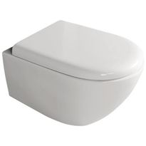WC-istuin Kerasan Aquatech Rimless, seinämalli, valkoinen