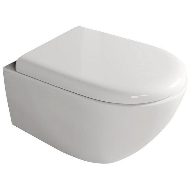 WC-istuin Kerasan Aquatech Rimless seinämalli valkoinen
