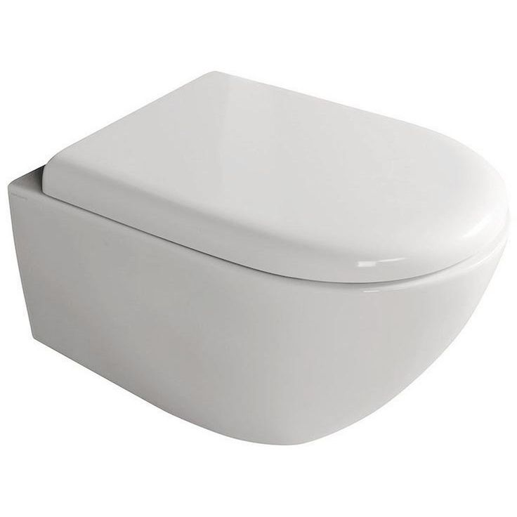 WC-istuin Kerasan Aquatech Rimless seinämalli valkoinen