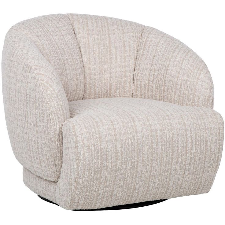 Armchair FREESIA swivel, oat white