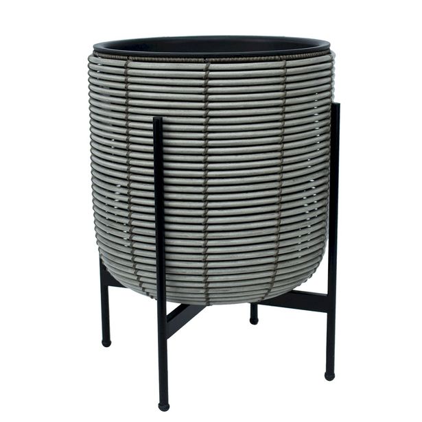 Kukkaruukku Home4You Wicker jalustalla 38x38x49cm