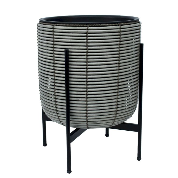 Kukkaruukku Home4You Wicker jalustalla 38x38x49cm