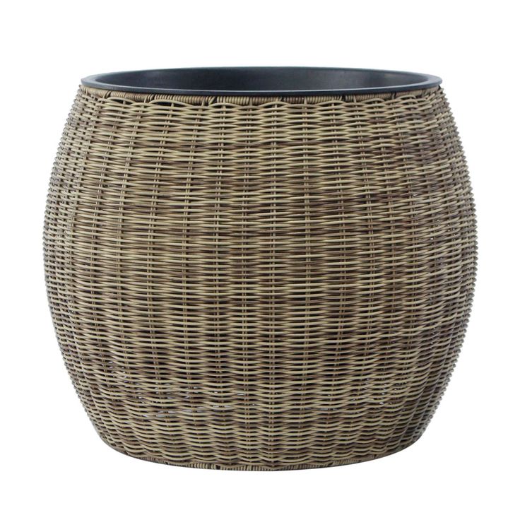 Kukkaruukku Home4You Wicker ø48xk40cm, vaaleanruskea 