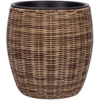 Istutuslaatikko Home4You WICKER Ø30xK30 cm, vaaleanruskea