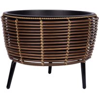 Istutuslaatikko Home4You WICKER 44x44xK34 cm, ruskea