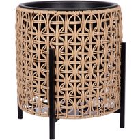 Istutuslaatikko Home4You WICKER jalustalla 39x39xK42 cm, vaaleanruskea
