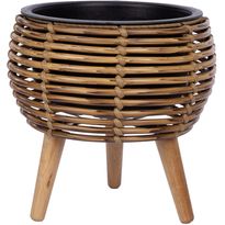 Istutuslaatikko Home4You WICKER 28x28xK28 cm, vaaleanruskea