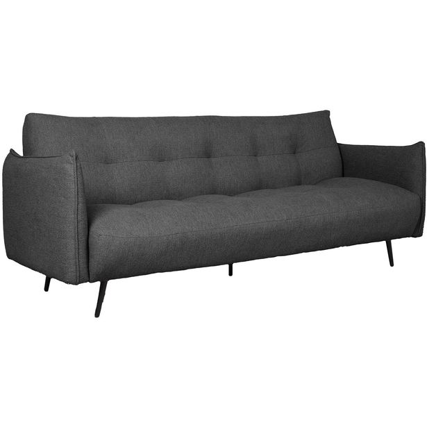 Sofa bed LANDER 3-seater, dark grey