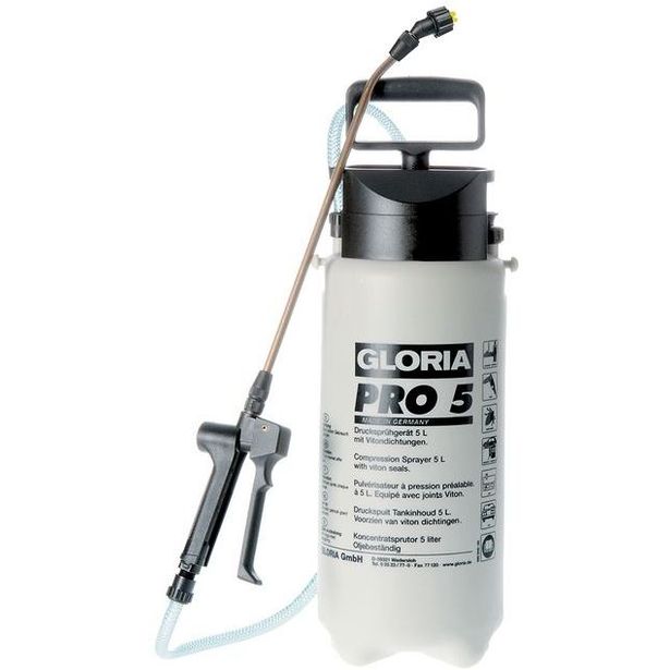 Paineruisku Gloria Pro 5, 5L, öljynkestävä