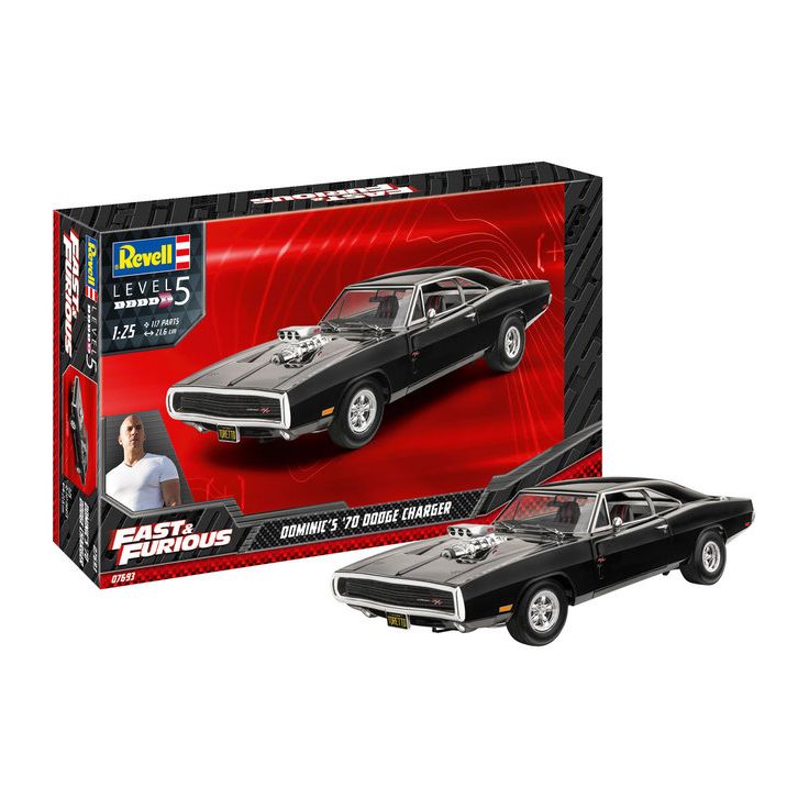 Pienoismalli Revell Fast & Furious Dominic's 1970 Dodge Charger, 1:25
