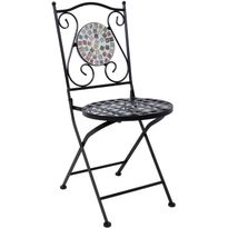 Tuoli Home4You CHECKER musta, metalli