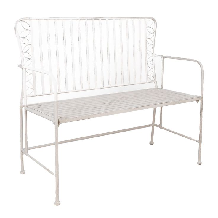 Penkki Home4You Jasmine 103x50x93cm, antiikkivalkoinen 